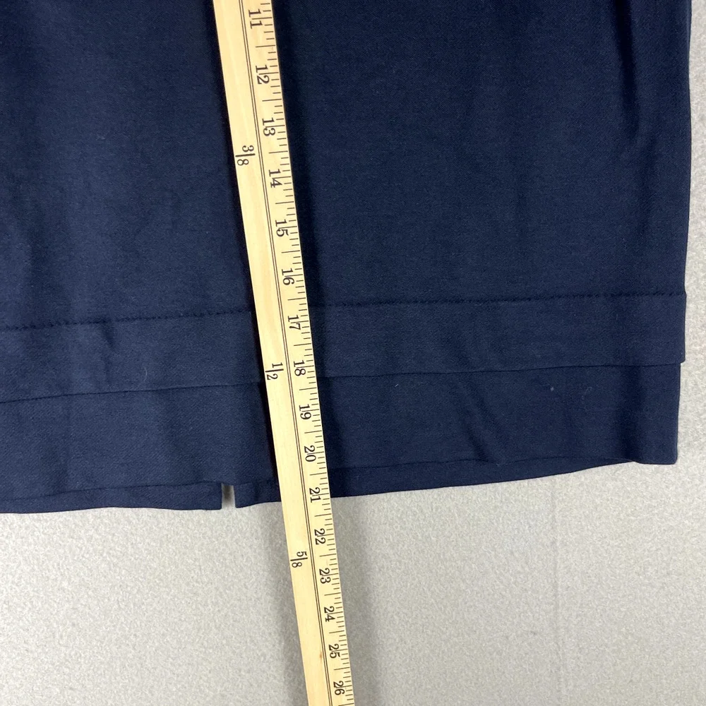 CAbi Lido‎ Tiered Pencil Skirt Womens 14 Blue Zipper Career Office Preppy 5051